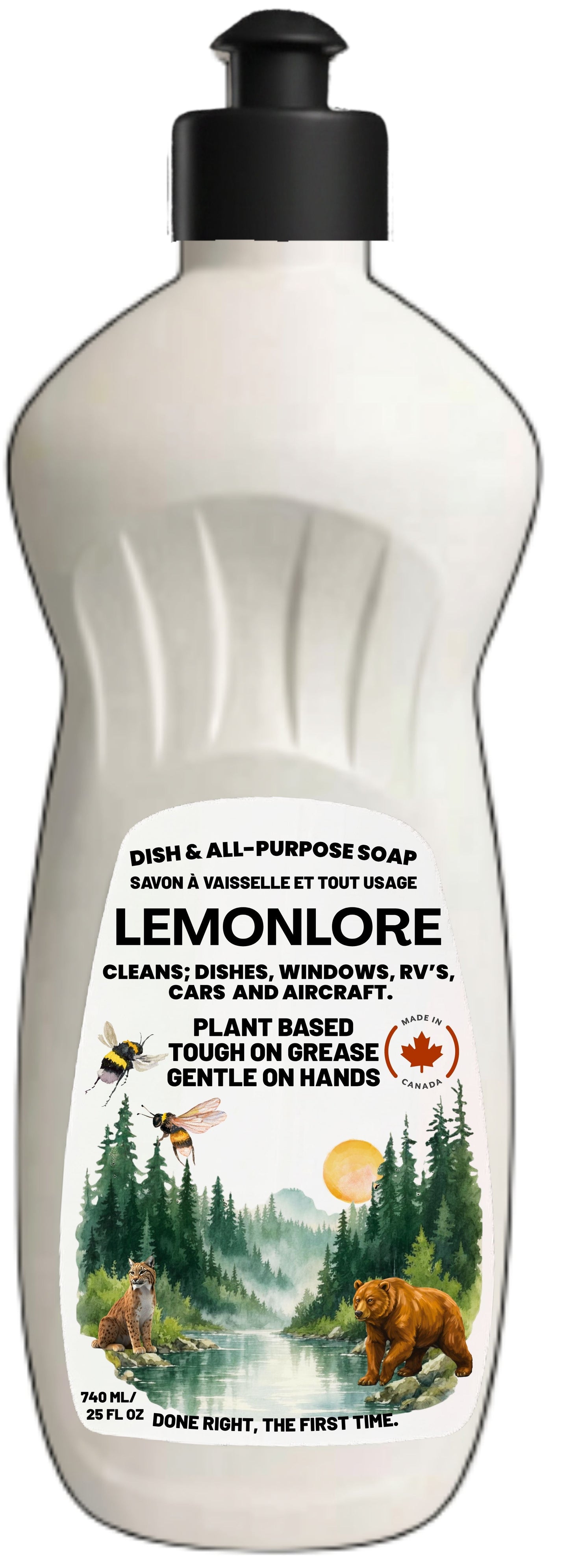 FirstPass LemonLore Dish Soap bottle front - high quality JPG