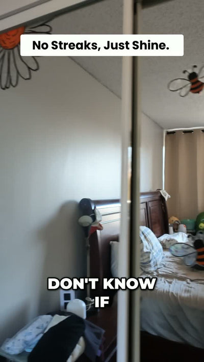 Tired of streaks on your floor-to-ceiling mirrors? This simple hack…